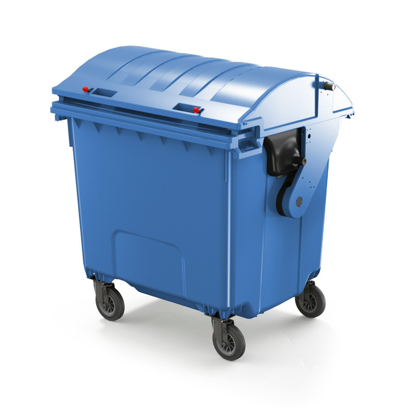 Контейнер для сміття пластиковий з круглою кришкою 1100 л., блакитний CONTENUR